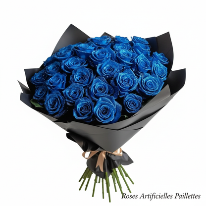 10/30 pcs 7/6 cm Glitter artificial flower rose Mother's/Valentine's Day girl friend wife DIY bouquet gifts for wedding Birthday